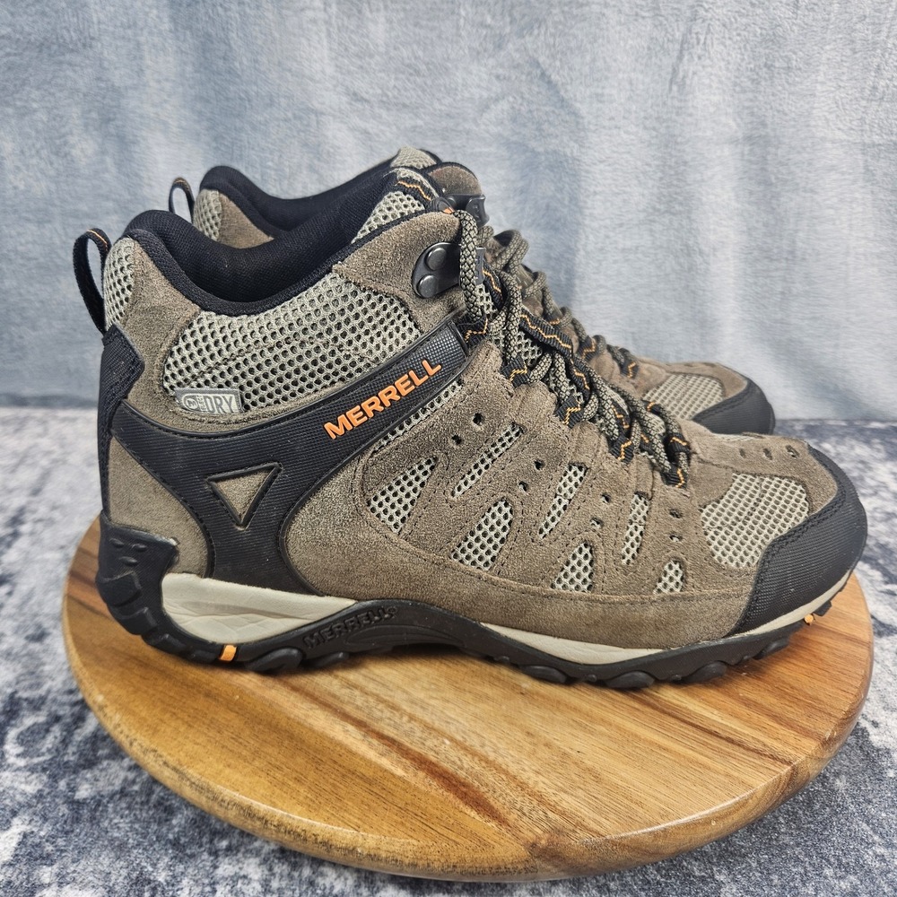 Merrell Accentor Trail Hiking Boots Mens 9 Brown Suede Ankle Waterproof J342296C